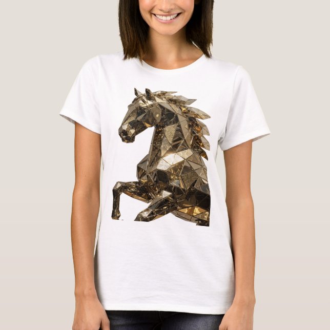 Vibrant Silver ABSTRACT ART Statement Design T-Shirt (Front)