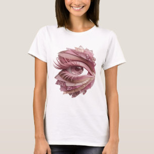 Vibrant Silver EYE OF THE BEAUTY WORLD Print T-Shirt