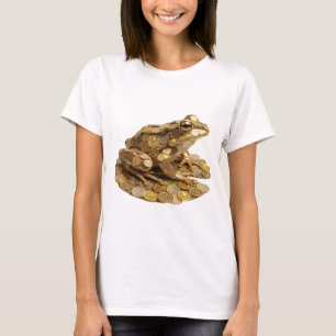 Vibrant Silver MONEY BAGGED FROG Quote Design T-Shirt
