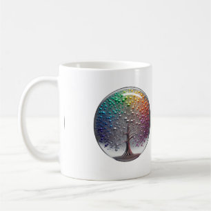 Vibrant Silver PRIDE sphere Tree Coffee Mug