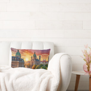 Vibrant Sketch of Vienna Monogram Lumbar Cushion