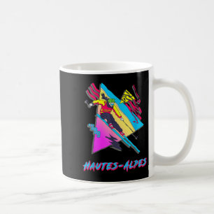 Vibrant Skiing Adventure In Hautes-alpes Retro Ski Coffee Mug