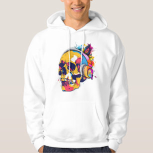 Vibrant Skull Beats Hoodie