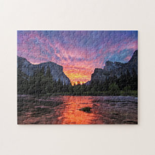Vibrant Sky   Yosemite Valley Jigsaw Puzzle