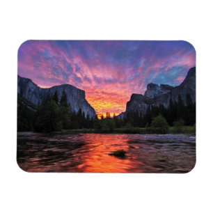 Vibrant Sky Yosemite Valley Magnet