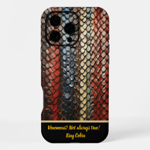 Vibrant snakeskin revealing nature's art iPhone 16 pro max case