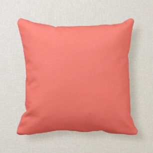 Vibrant Solid Coral Colour Cushion