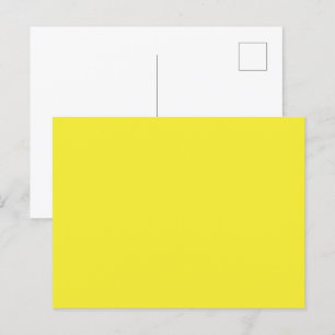 Vibrant Solid Yellow Background Holiday Postcard