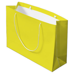 Vibrant Solid Yellow Background Large Gift Bag