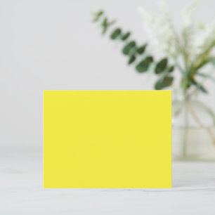 Vibrant Solid Yellow Background Postcard