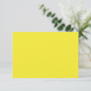 Vibrant Solid Yellow Background Thank You Card