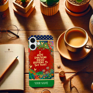 Vibrant Something Good Quote Inspirivity Name iPhone 16 Case