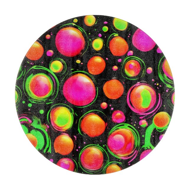 Vibrant Sphere Ballet Cutting Board (Front)