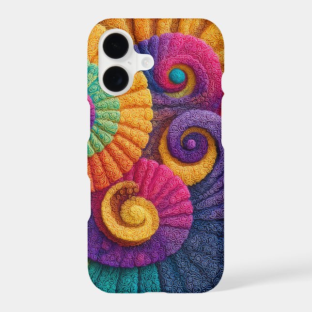 Vibrant Spiral Abstract Patterns (Back)