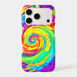 Vibrant Spiral Splash Colours Art