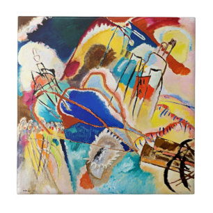 Vibrant Spirit of Wassily Kandinsky on Stunning Ceramic Tile