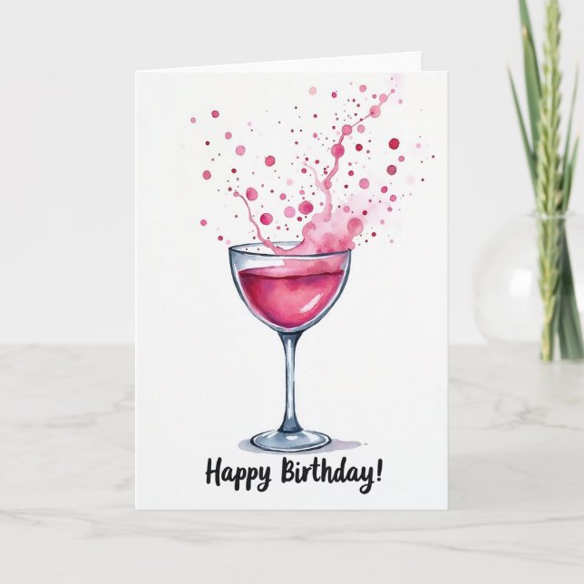 Vibrant Splash Birthday Card (Front)