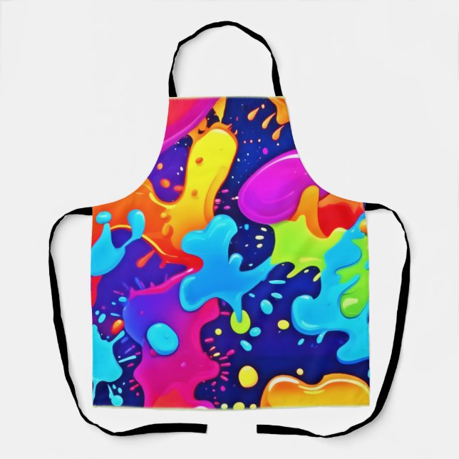 Vibrant Splash of Colour Art Explosion Apron (Front)