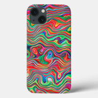 Vibrant Splash of Colour Contours Liquid Abstract