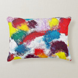 Vibrant Splash Throw Pillow