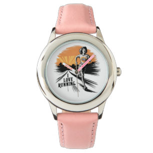Vibrant Splatter I Love Running Watch