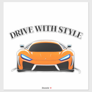Vibrant Sports Car with Neon Glow