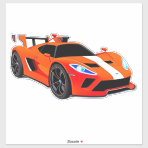 Vibrant Sports Car with Neon Glow