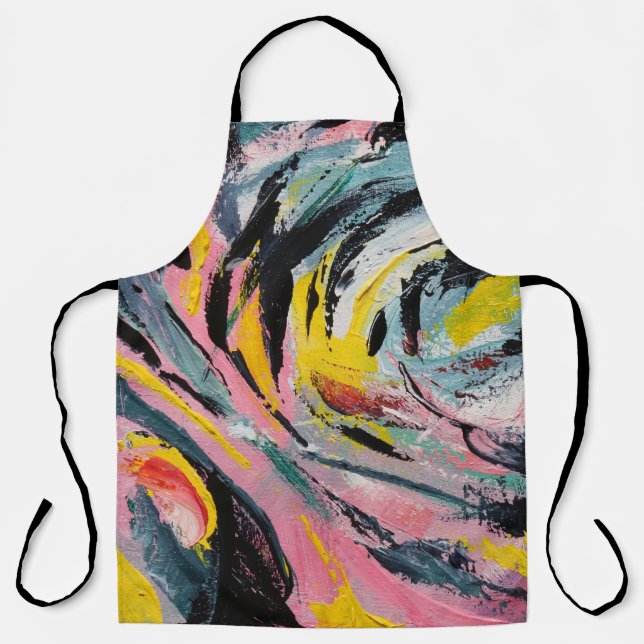 Vibrant Spring Festival Canvas Apron (Front)