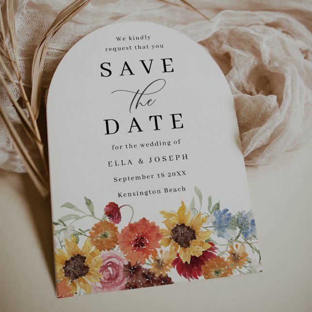Vibrant Spring Flowers Wedding Save The Date (Creator Uploaded)