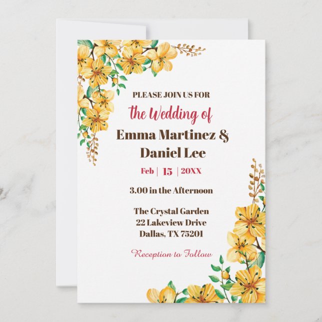 Vibrant Spring Invitation (Front)