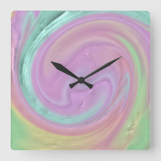 "Vibrant Square Wall Clock" Square Wall Clock