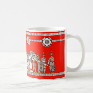 Vibrant Sri Lankan White Elephant Art Mug
