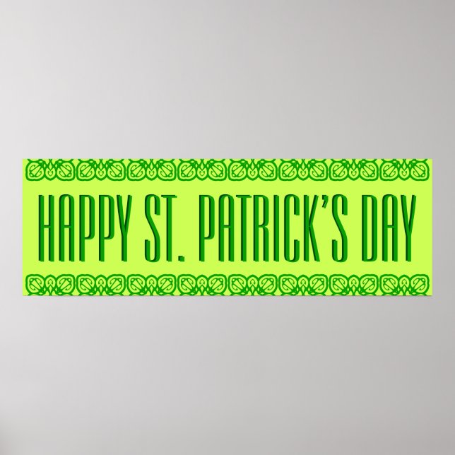 Vibrant St. Patrick's Day Banner Poster (Front)