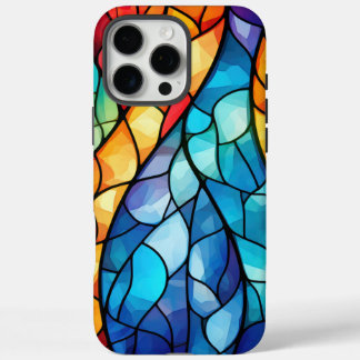 Vibrant Stained Glass Abstract  iPhone 16 Pro Max Case