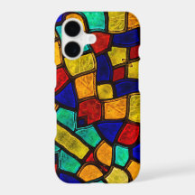 Vibrant Stained Glass Abstract Mosaic 