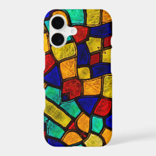 Vibrant Stained Glass Abstract Mosaic 