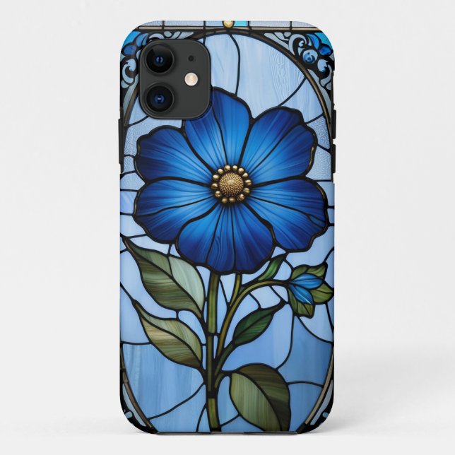 Vibrant stained glass flower Case-Mate iPhone case (Back)