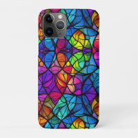 Vibrant Stained Glass Rainbow Pattern