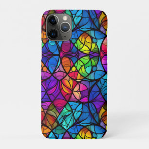 Vibrant Stained Glass Rainbow Pattern iPhone 11 Pro Case