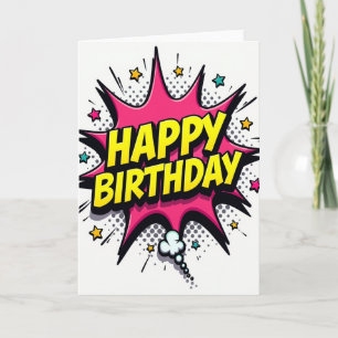 Vibrant Star Birthday Card