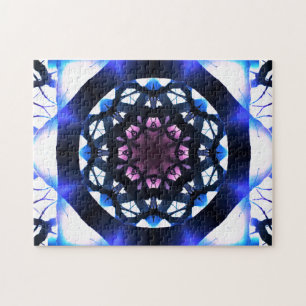 Vibrant Star Mandala Meditation Jigsaw Puzzle