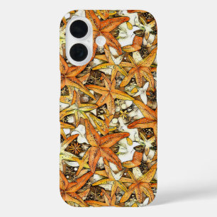 Vibrant Starfish Abstract Pattern Design iPhone 16 Case