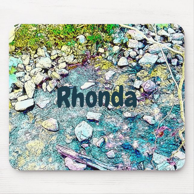 Vibrant Stream Forest Mouse Pad (Front)