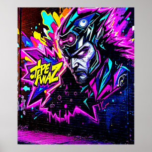 Vibrant Street Art Glow Poster