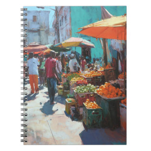 Vibrant Street Market Notebook