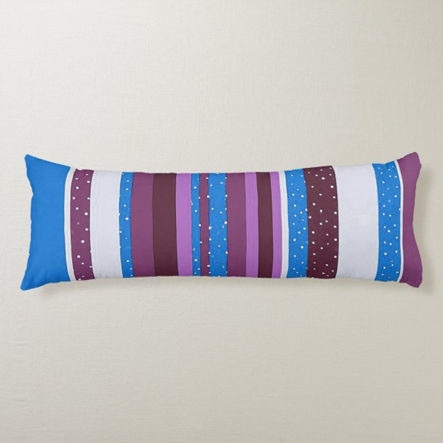 Vibrant Striped Pattern Background Body Cushion (Front)
