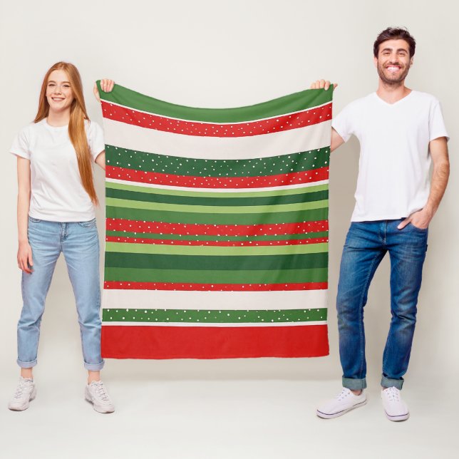 Vibrant Striped Pattern Background Fleece Blanket (In Situ)