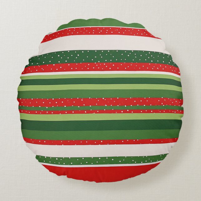Vibrant Striped Pattern Background Round Cushion (Front)