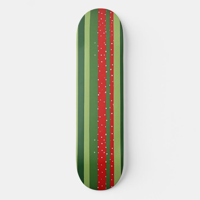 Vibrant Striped Pattern Background Skateboard (Front)