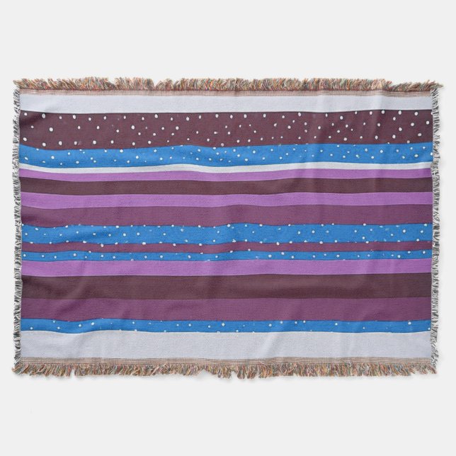 Vibrant Striped Pattern Background Throw Blanket (Front)